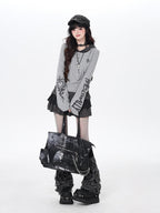 CRAZYGIRL Hooded Letter Print Splice Faux Two Piece Slim Women's Long Sleeve T-shirts