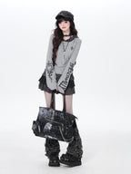 CRAZYGIRL Hooded Letter Print Splice Faux Two Piece Slim Women's Long Sleeve T-shirts