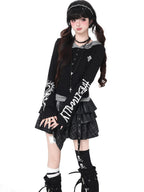 CRAZYGIRL Hooded Letter Print Splice Faux Two Piece Slim Women's Long Sleeve T-shirts