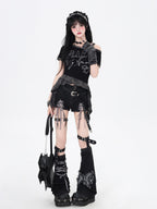 CRAZYGIRL Long Leg Lace Up Low Waist Tight Women's Denim Short Trousers