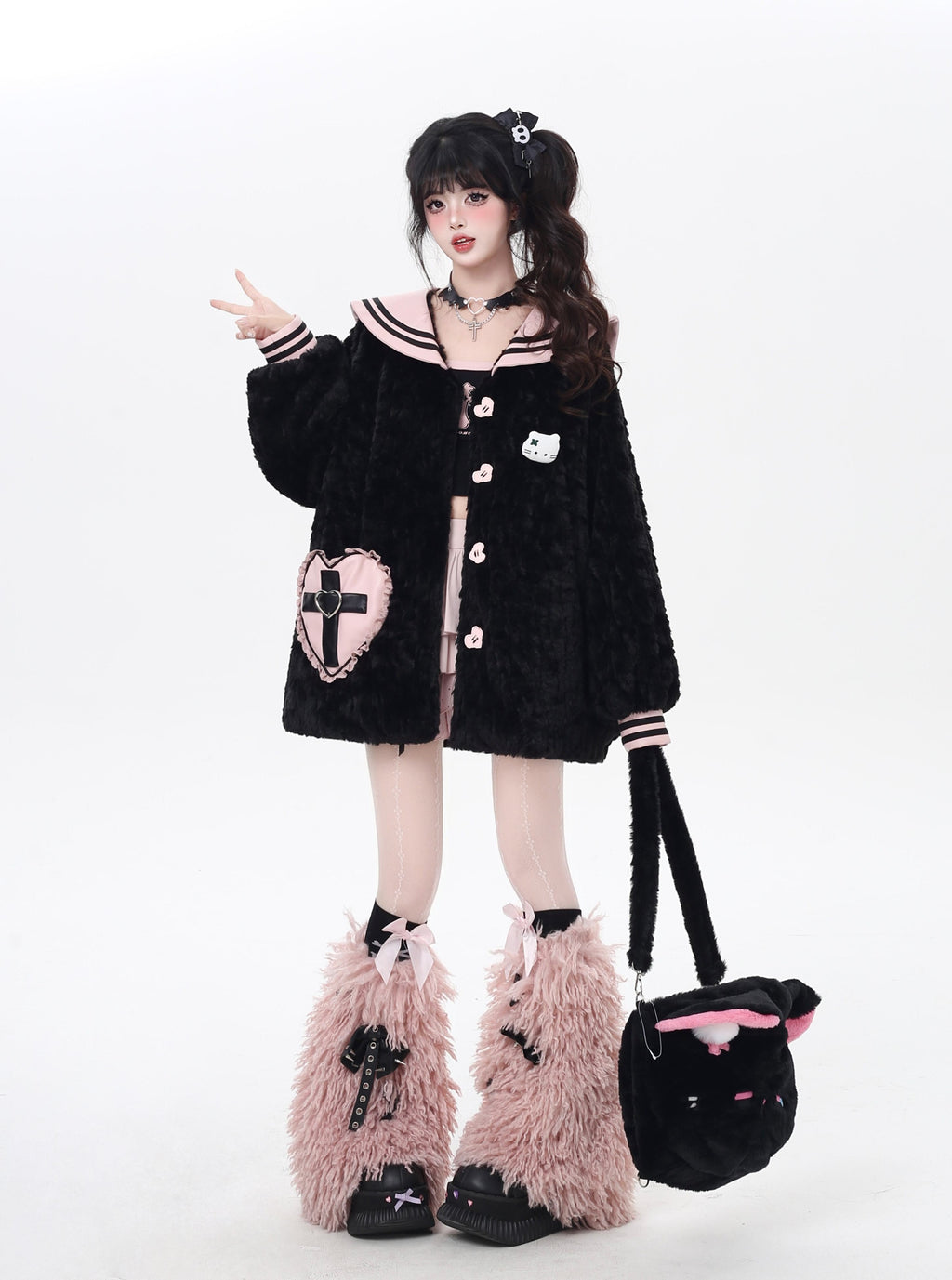 CRAZYGIRL_Loose_Sailor_Collar_Lantern_Sleeves_Women's_Lamb_Fleece_Puffer_Jackets_988820150681_MISSTT