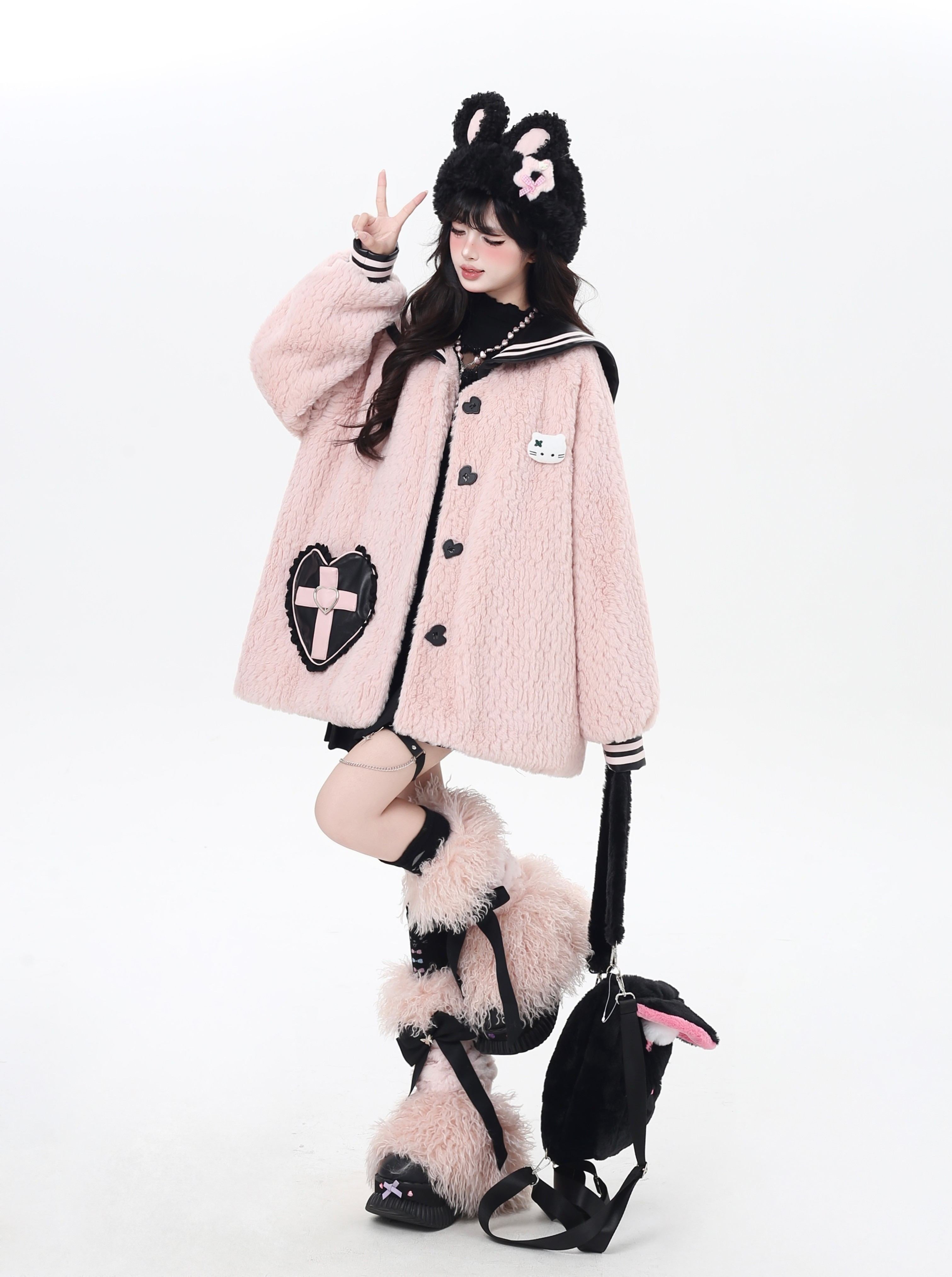 CRAZYGIRL_Loose_Sailor_Collar_Lantern_Sleeves_Women's_Lamb_Fleece_Puffer_Jackets_988820150681_MISSTT