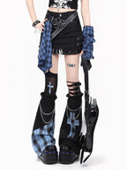 CRAZYGIRL Original Plaid Chain Niche Designer Slouchy Women's Leg Warmers