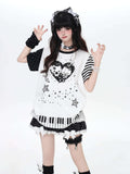 CRAZYGIRL_Piano_Cat_Cartoon_Striped_Printed_Round_Neck_Women's_Short_Sleeve_T-shirts_1040246918225_MISSTT