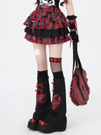 CRAZYGIRL Plaid Punk Ripped Pleated Chain Women's Polyester Cotton Mini Skirts