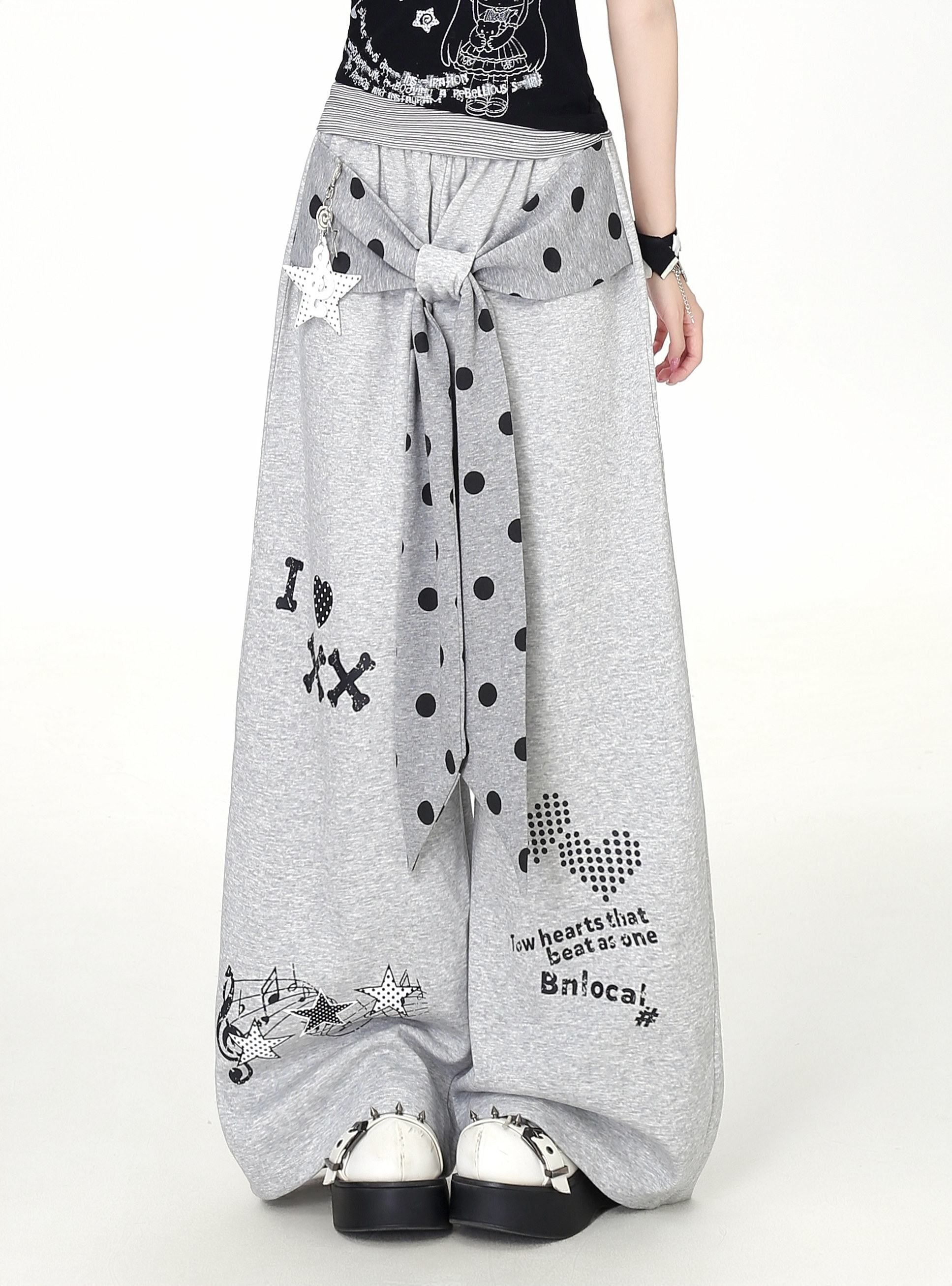 CRAZYGIRL_Polka_Dot_Bow_High_Waist_Loose_Draped_Women's_Other_Fabric_Chinos_1046786165314_MISSTT