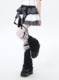 CRAZYGIRL_Polka_Dot_Patchwork_Contrast_Check_High_Waist_Women's_Ruffled_Cake_Mini_Skirts_1030938357734_MISSTT