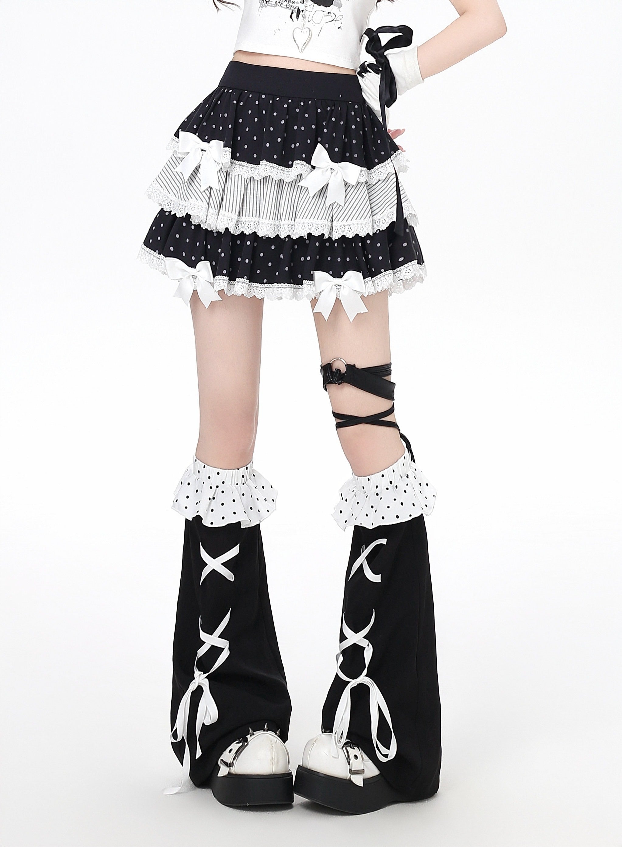 CRAZYGIRL_Polka_Dot_Vintage_Bow_Puff_Cake_Lace_Antistatic_Women's_Lace_Leg_Warmers_1042033868274_MISSTT