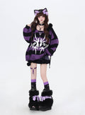 CRAZYGIRL_Punk_Striped_Lantern_Sleeve_Hooded_Removable_Fur_Collar_Women's_Cardigans_847149739960_MISSTT
