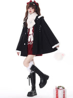 CRAZYGIRL Rabbit Print Lantern Sleeve Pullover Round Neck Women's Sweaters