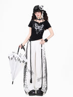 CRAZYGIRL Retro Music Note Colorblock Striped Women's High Waist Other Sweatpants/joggers