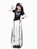 CRAZYGIRL Retro Music Note Colorblock Striped Women's High Waist Other Sweatpants/joggers
