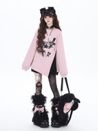 CRAZYGIRL Sakura Bow Crewneck Loose Mid Length Women's Other Material Sweatshirts
