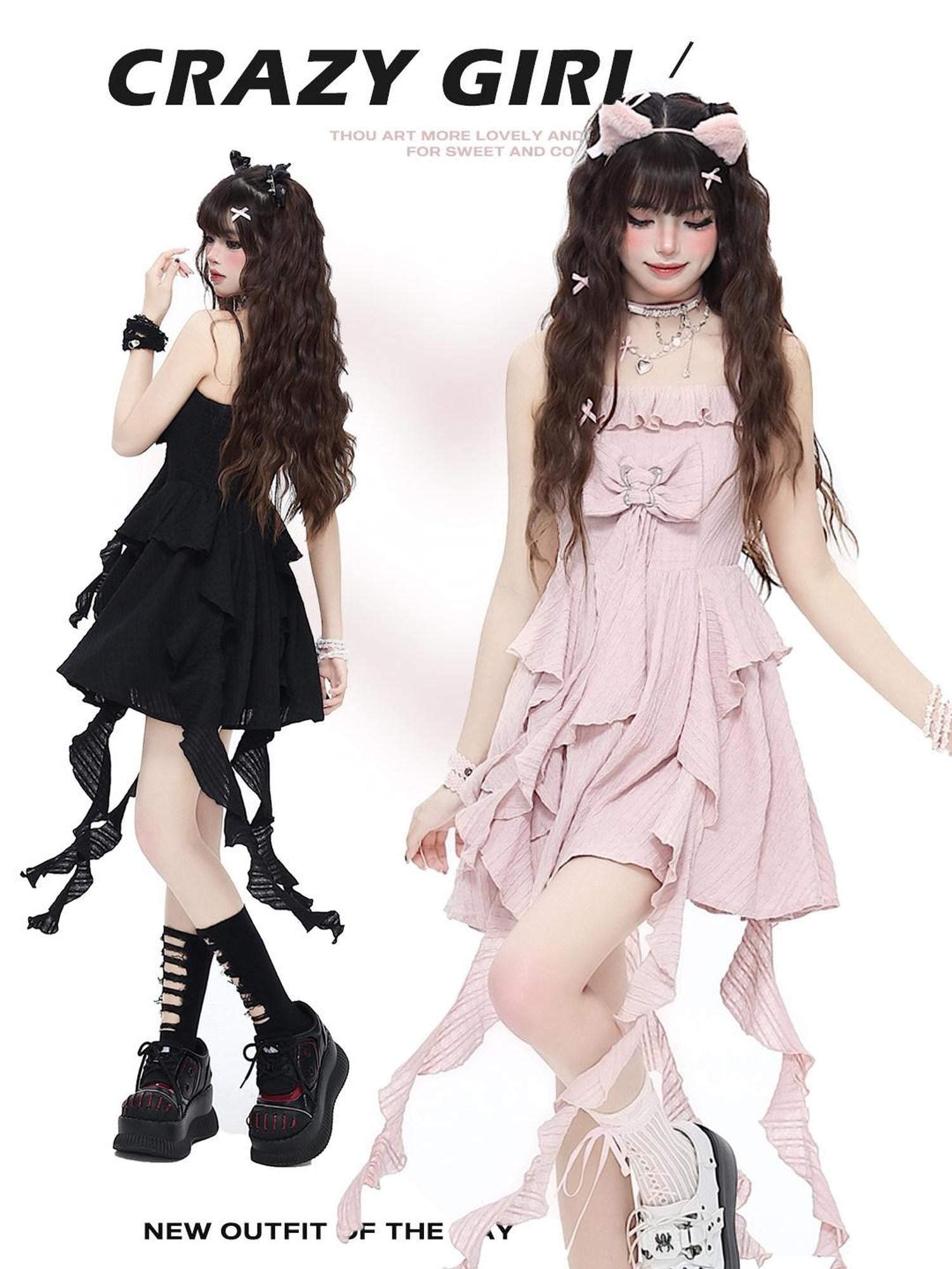 CRAZYGIRL Seaside French Waist Cinched Spaghetti Strap Ethereal Women's Slip Mini Dresses