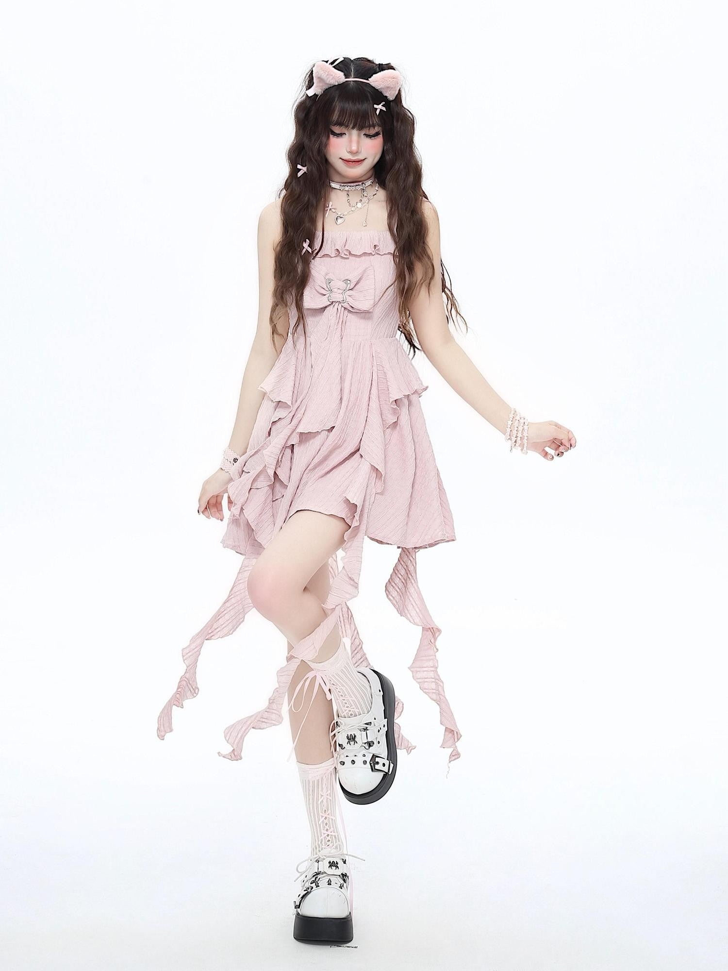 CRAZYGIRL Seaside French Waist Cinched Spaghetti Strap Ethereal Women's Slip Mini Dresses