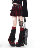CRAZYGIRL_Star_Plaid_Tie_Lace_Up_Pleated_High_Waist_Women's_Mini_Skirts_986645209625_MISSTT