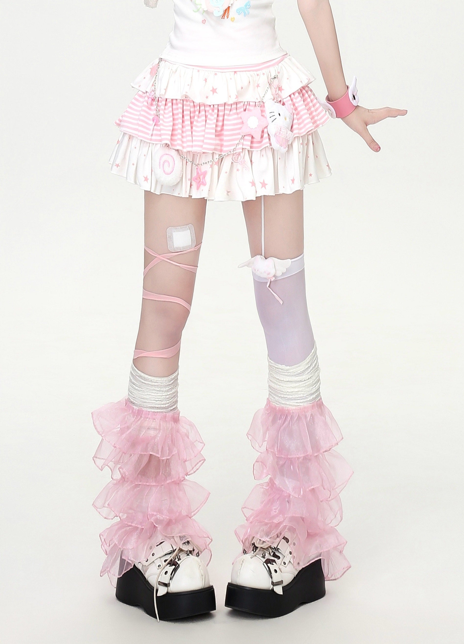 CRAZYGIRL_Striped_Star_High_Waist_Cake_Faux_Exposure_Slimming_Women's_Mini_Skirts_1045043985739_MISSTT