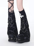 CRAZYGIRL Tie Dye Chain Subculture Slimming Slim Leg Women's Leg Warmers