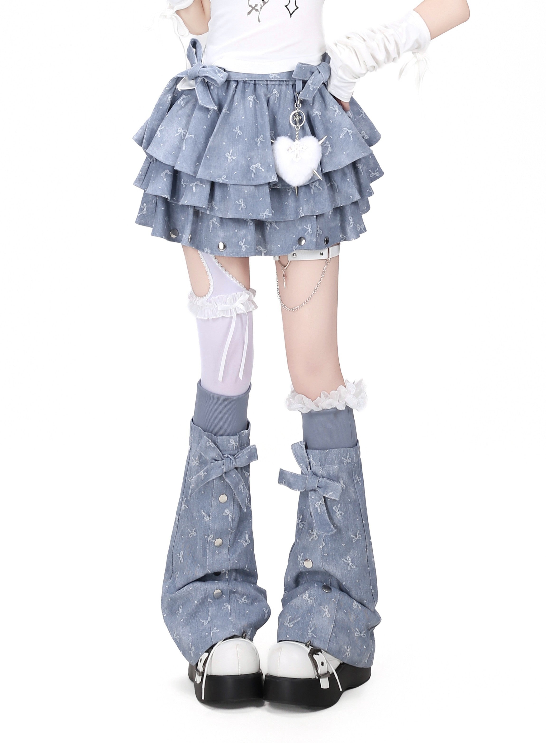 CRAZYGIRL_Tonal_Jacquard_Bow_Tiered_Puff_High_Waist_Women's_Denim_Mini_Skirts_1064526043302_MISSTT