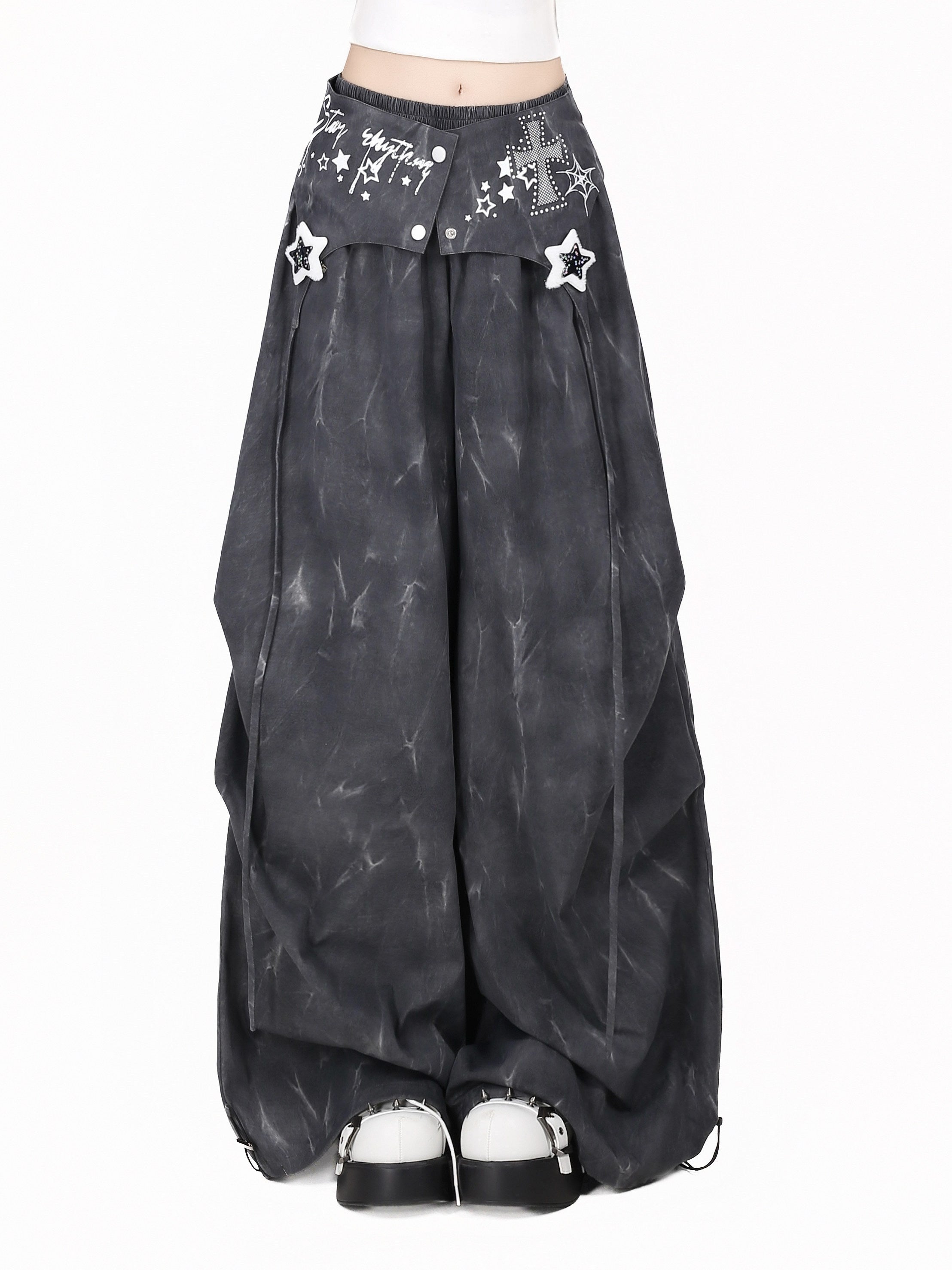 CRAZYGIRL_Vintage_Tie_Dye_Polka_Dot_High_Waist_Layered_Cargo_Women's_Wide-leg_Pants_1067317872483_MISSTT