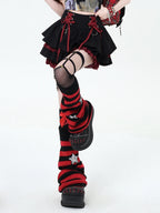 CRAZYGIRL Y2k Lace Tie Ruffled Pleated Tiered Women's Polyester Mini Skirts