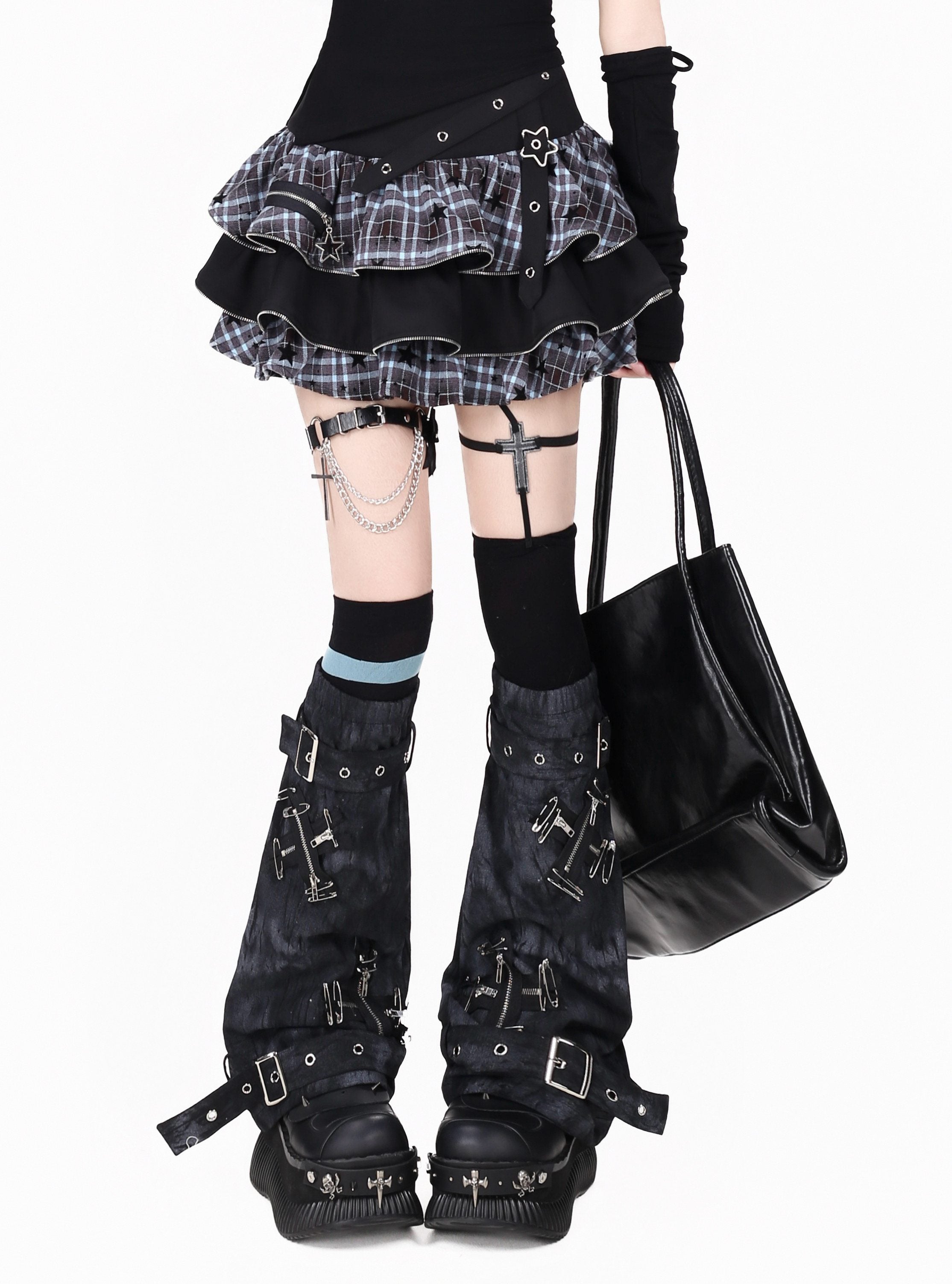 CRAZYGIRL_Y2k_Plaid_Ruffled_Chain_High_Waist_Slim_Cake_Women's_Mini_Skirts_1067574506953_MISSTT