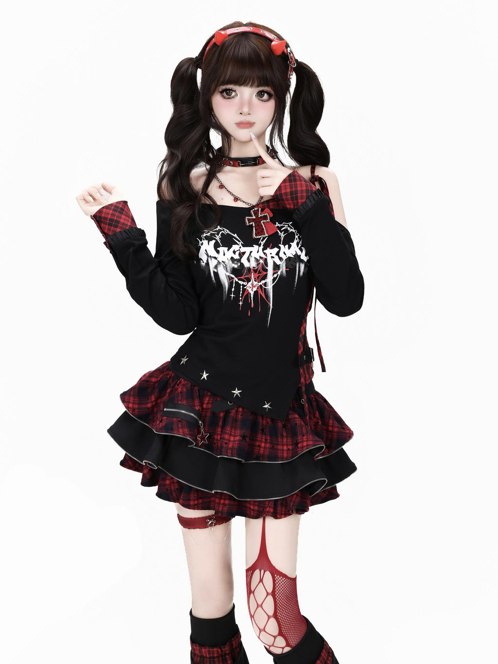 CRAZYGIRL Y2k Plaid Ruffled Chain High Waist Slim Cake Women's Mini Skirts
