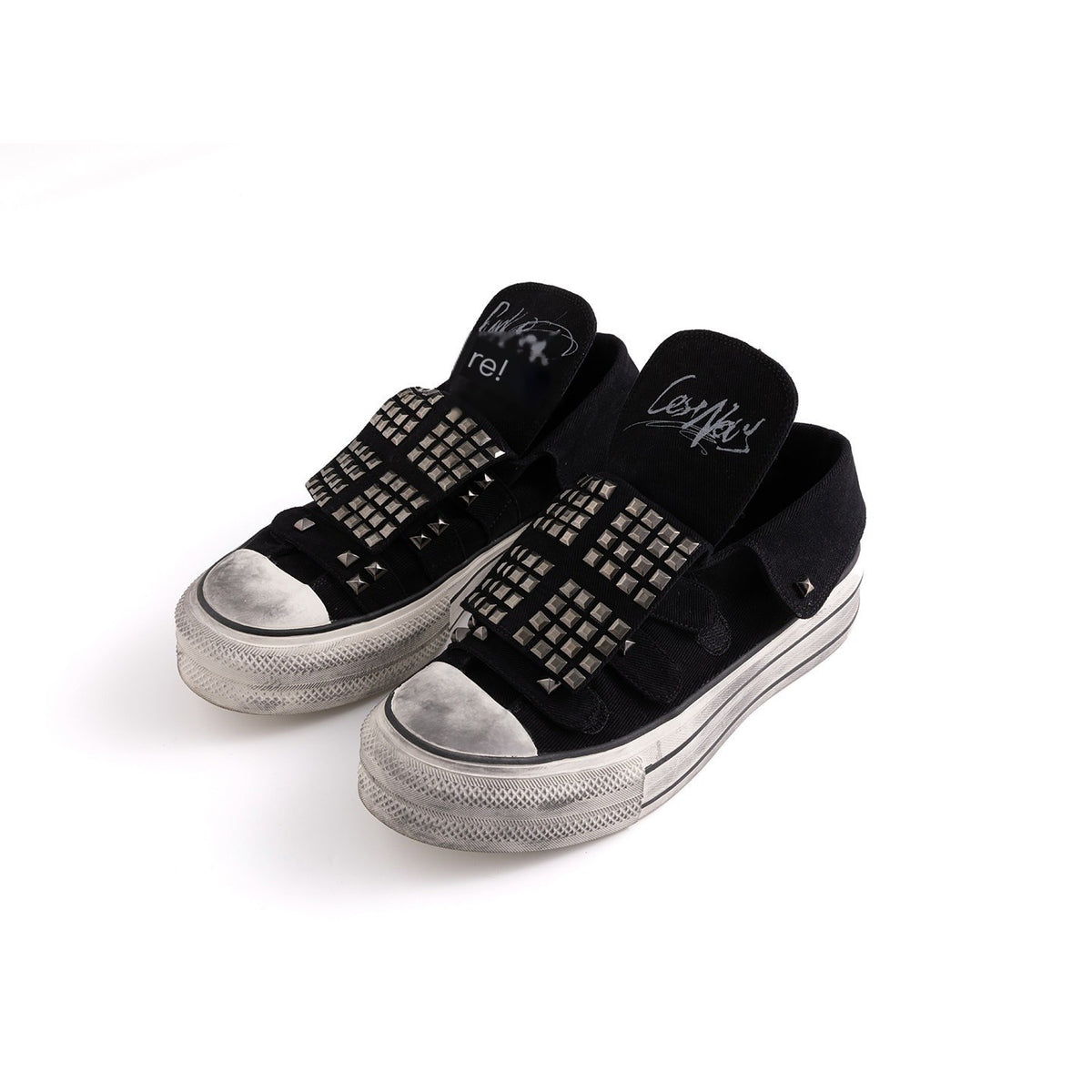 Cest_Nous_Punk_Studded_Graffiti_Lace_Up_Hook_And_Loop_Canvas_Women's_Flats_1057953393057_MISSTT