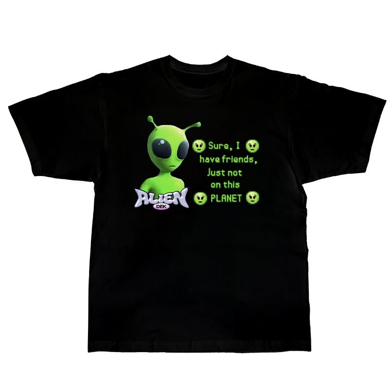DeadEndKids_Alien_Print_Loose_Fit_Women's_Cotton_Short_Sleeve_T-shirts_1053739601357_MISSTT