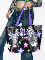 DeadEndKids Anime Animal Print Y2k Sweet Cool Large Capacity Women's Dupont Paper Tote Handbags