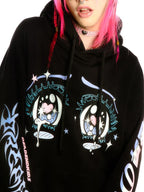 DeadEndKids Anime Eye Print Loose Fit Cotton Women's Hoodies