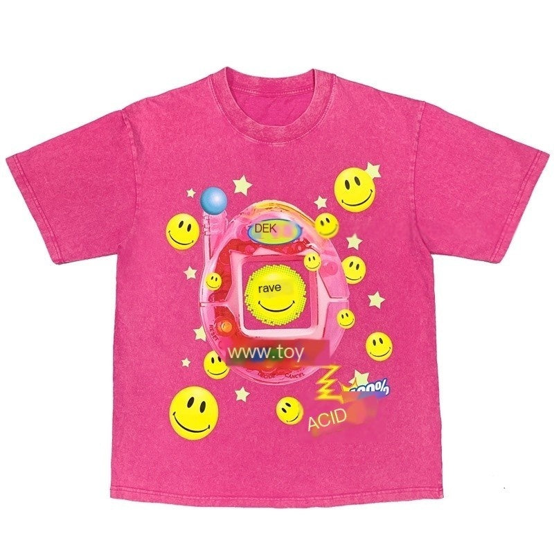 DeadEndKids_Barbie_Pink_Y2k_Tie_Dye_Cartoon_Print_Oversize_Women's_Cotton_Short_Sleeve_T-shirts_731392286776_MISSTT