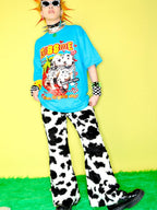 DeadEndKids Cartoon Graphic Print Oversize Cotton Women's Short Sleeve T-shirts