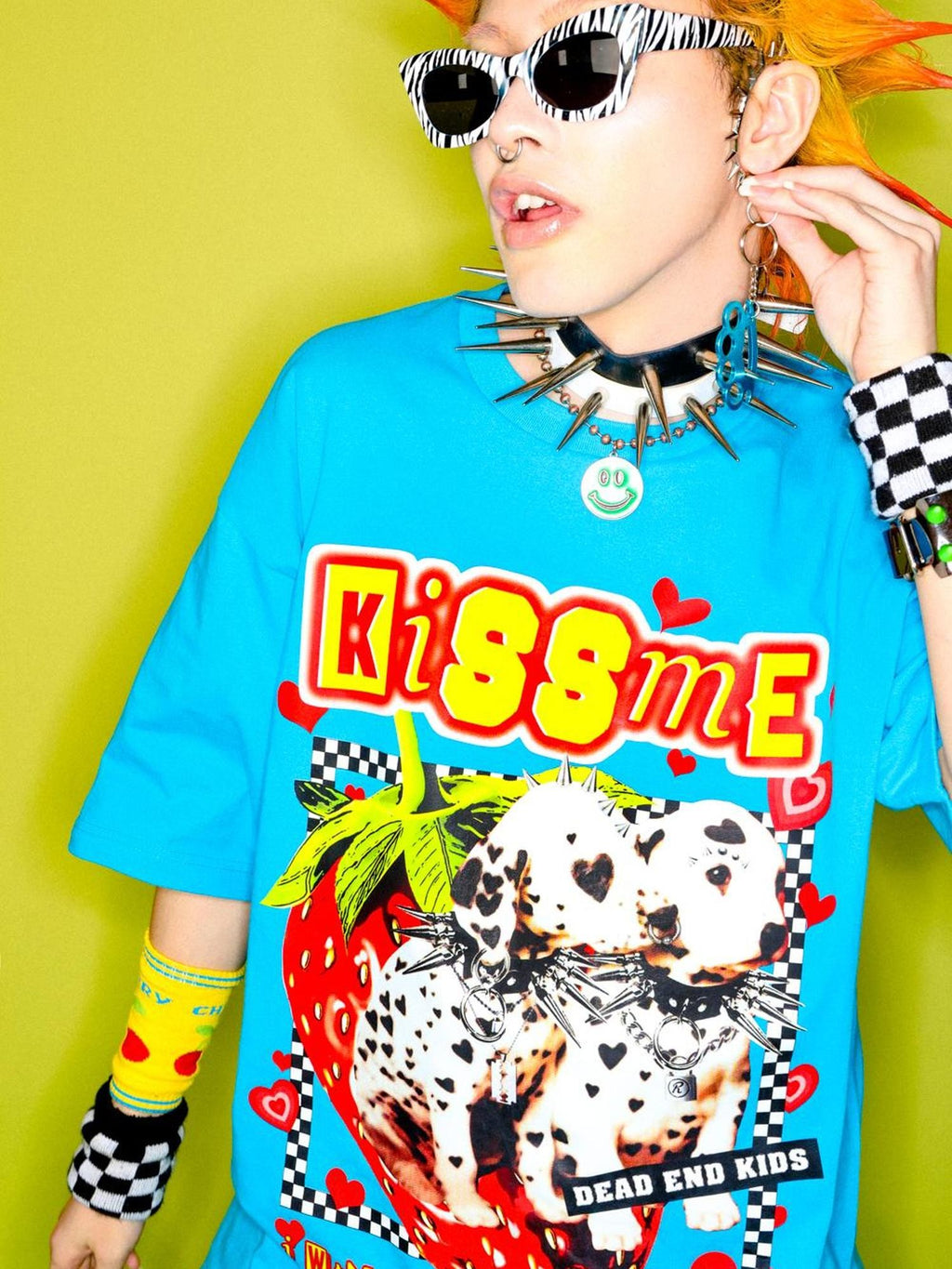 DeadEndKids Cartoon Graphic Print Oversize Cotton Women's Short Sleeve T-shirts