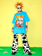 DeadEndKids Cartoon Graphic Print Oversize Cotton Women's Short Sleeve T-shirts