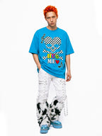DeadEndKids Colorful Graphic Print Loose Fit Women's Cotton Short Sleeve T-shirts