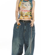DeadEndKids Cute Print Stretch Slim Round Neck Polyester Women's Tank Tops