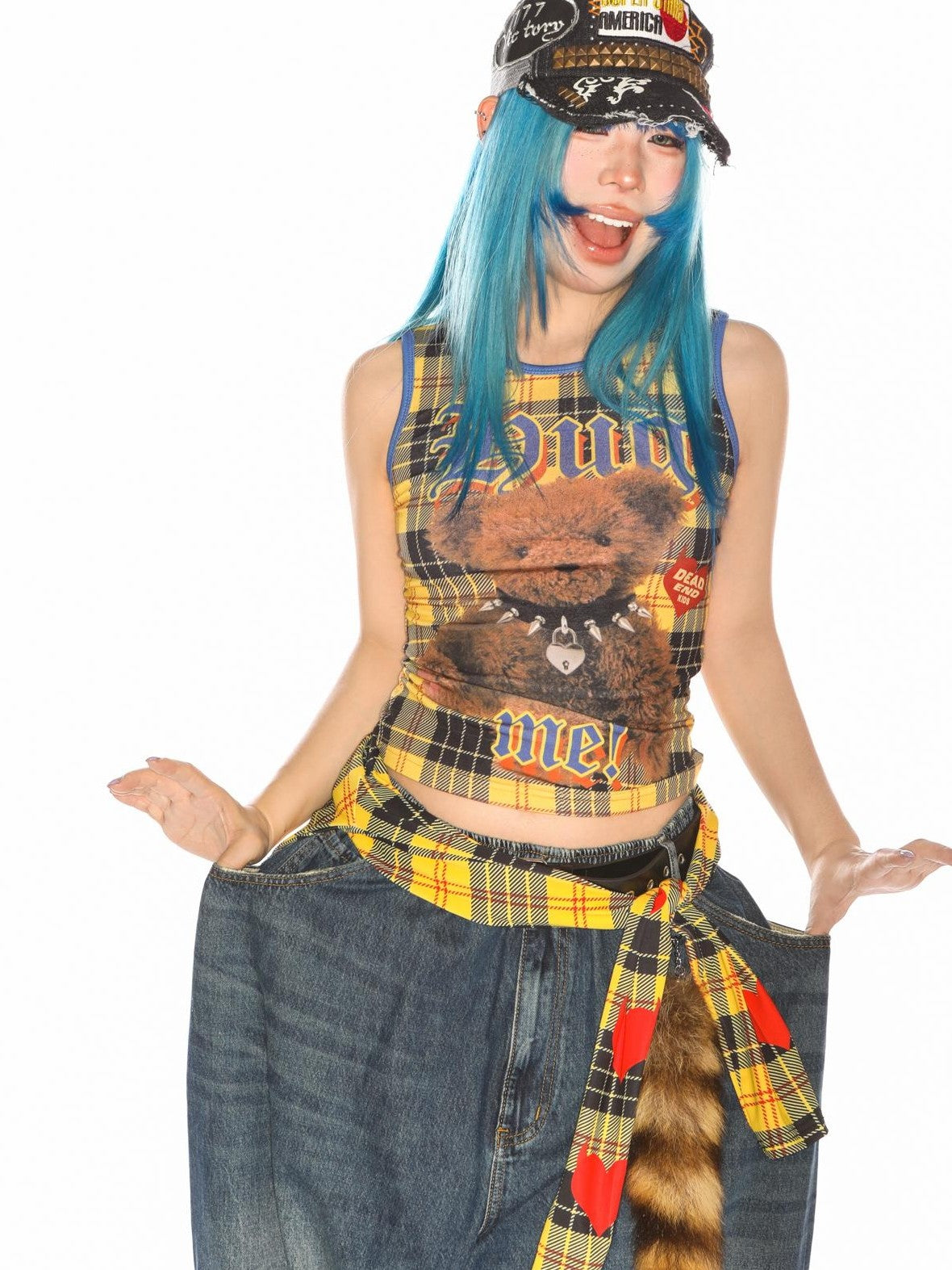 DeadEndKids Cute Print Stretch Slim Round Neck Polyester Women's Tank Tops