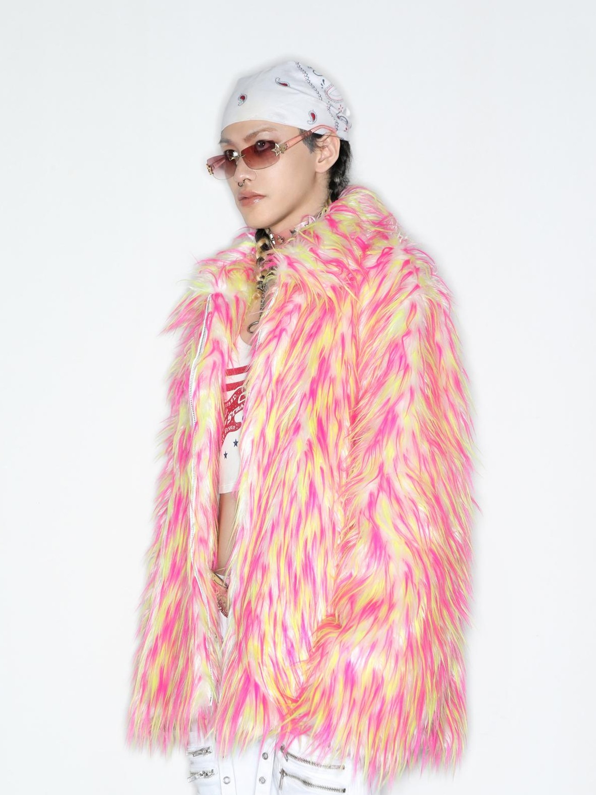 DeadEndKids Dreamy Pink Faux Fur Loose Streetwear Women's Short Coats