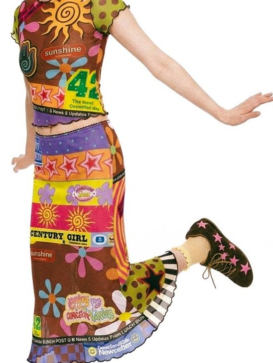 DeadEndKids Printed Ruched Sleeve Mesh Slim Fit Women's Fishtail Top & Skirt Sets