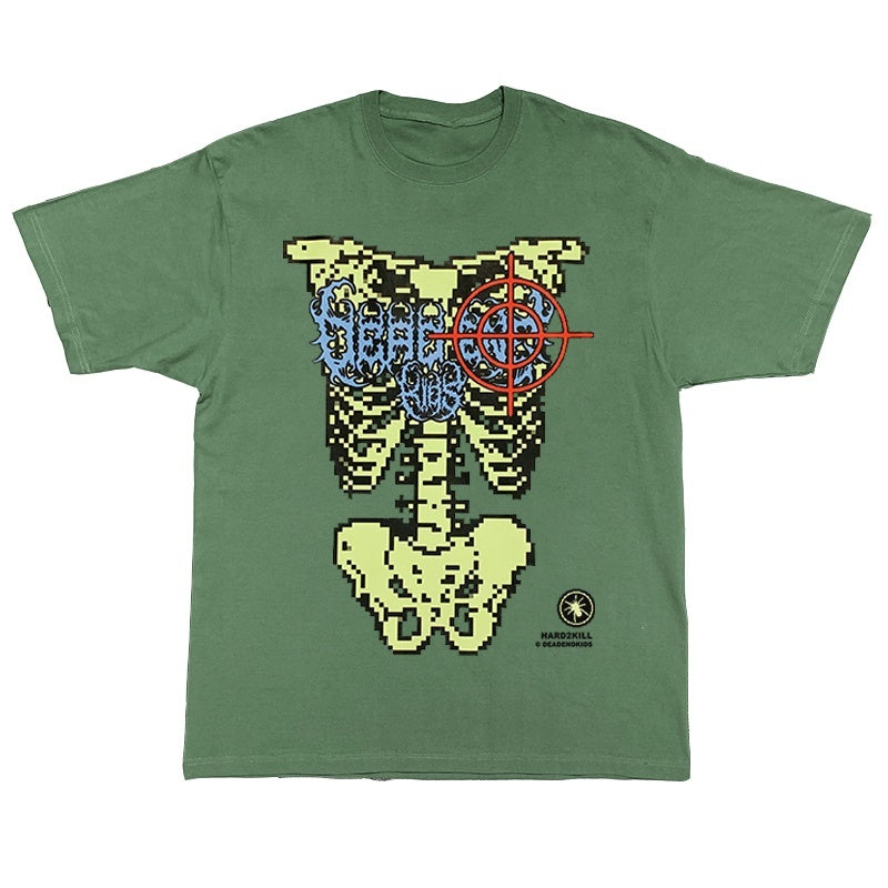 DeadEndKids_Skull_Skeleton_Print_Loose_Fit_Cotton_Women's_Short_Sleeve_T-shirts_806569716111_MISSTT