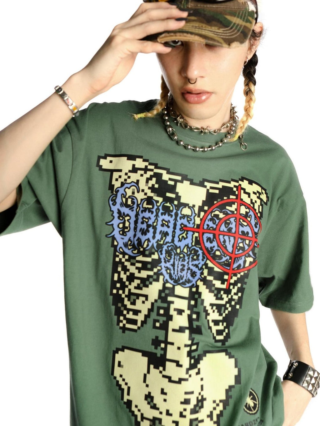 DeadEndKids Skull Skeleton Print Loose Fit Cotton Women's Short Sleeve T-shirts