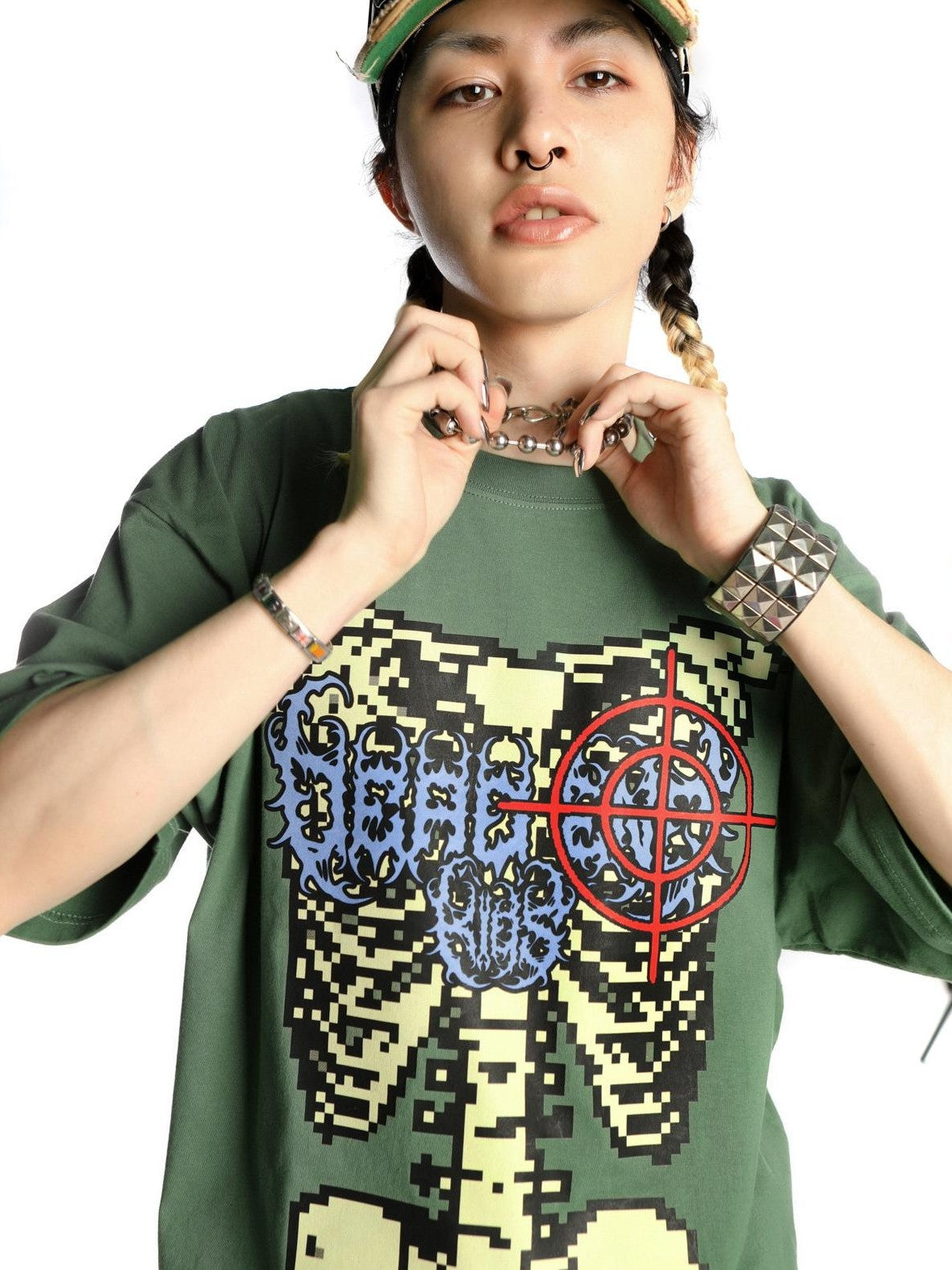 DeadEndKids Skull Skeleton Print Loose Fit Cotton Women's Short Sleeve T-shirts