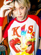 DeadEndKids Strawberry Print Raglan Sleeve Women's Cotton Short Sleeve T-shirts