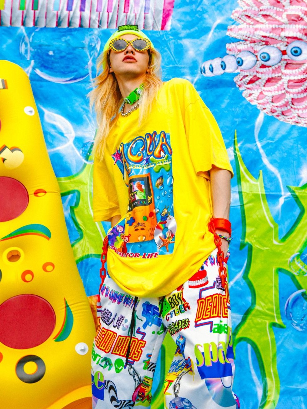 DeadEndKids Y2k Graphic Oversize Round Neck Cotton Women's Short Sleeve T-shirts
