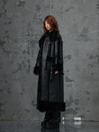 Frustration Garden Dark Punk Faux Fur Loose Fit Women's Long Coats