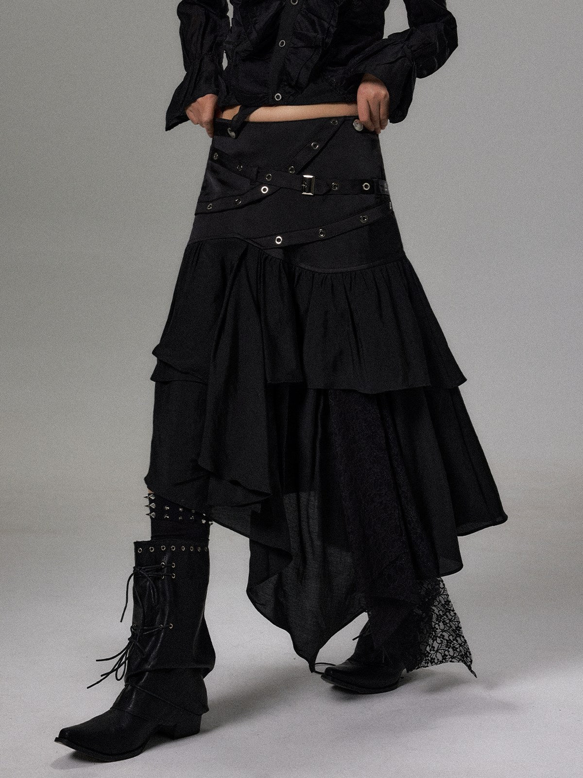 Frustration_Garden_Dark_Punk_Metallic_Lace_Ruffle_Asymmetric_Layered_Low_Rise_Women's_Maxi_Skirts_1077114046276_MISSTT