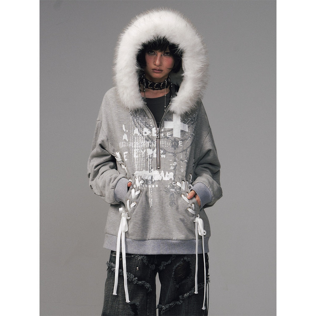 Frustration_Garden_Lace_Up_Print_Zip_Detachable_Faux_Fur_Collar_Fleece_Women's_Cotton_Hoodies_986373874878_MISSTT
