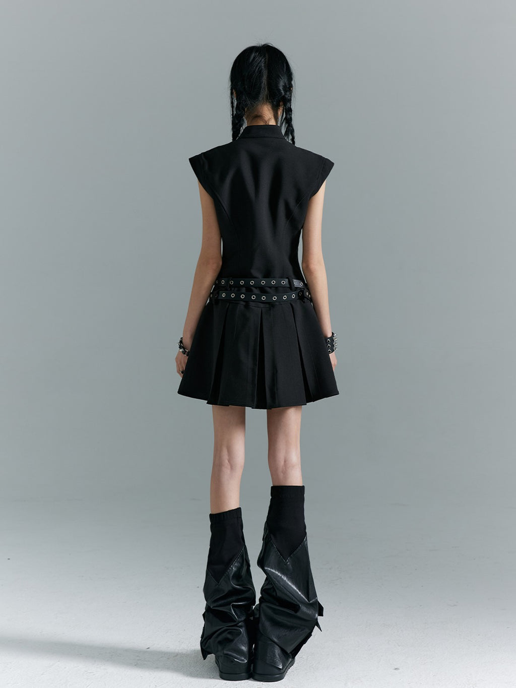 Frustration Garden New Chinese Cutout Sleeveless A Line Cotton Blend Women's Casual Mini Dresses