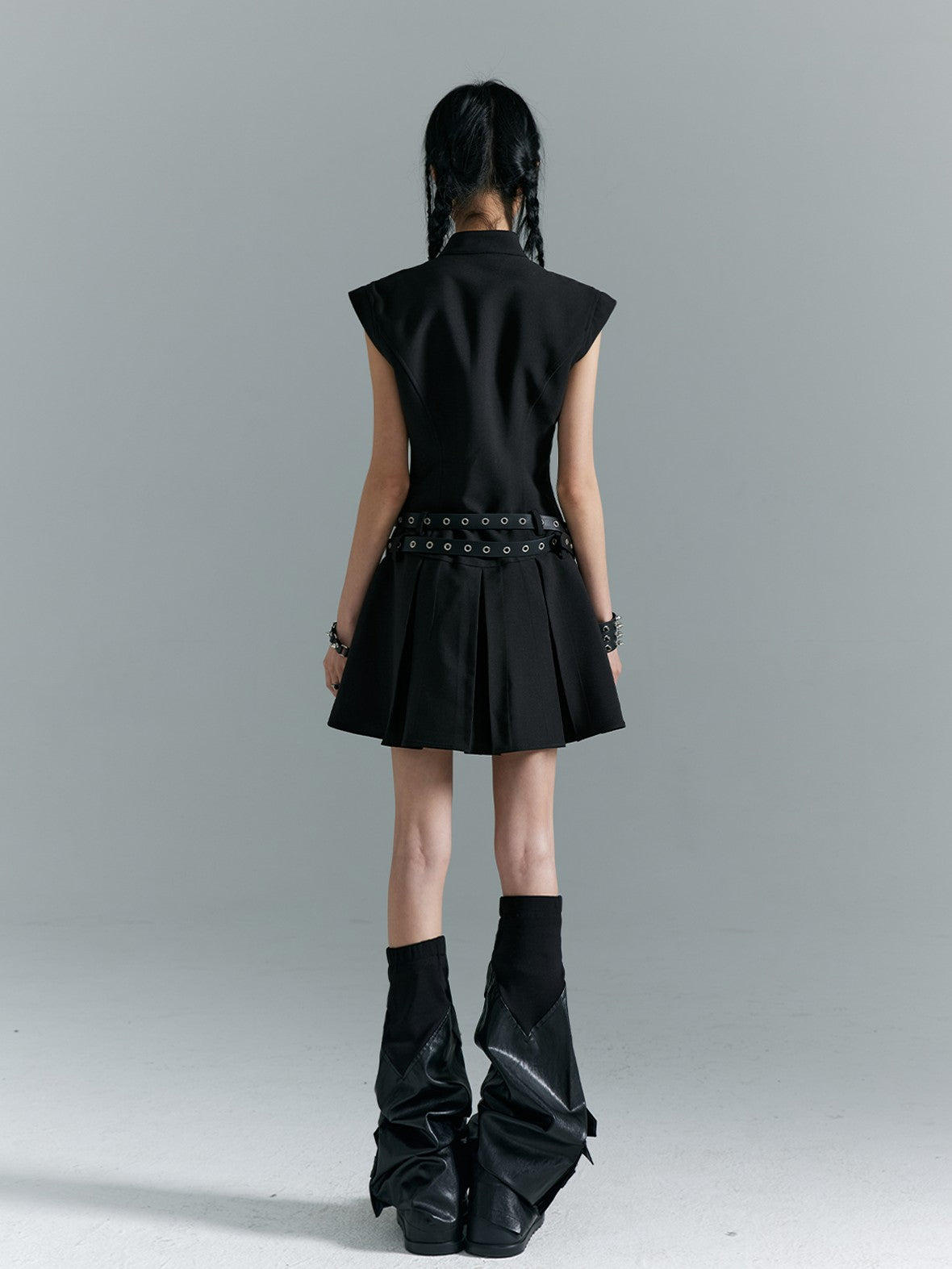 Frustration Garden New Chinese Cutout Sleeveless A Line Cotton Blend Women's Casual Mini Dresses
